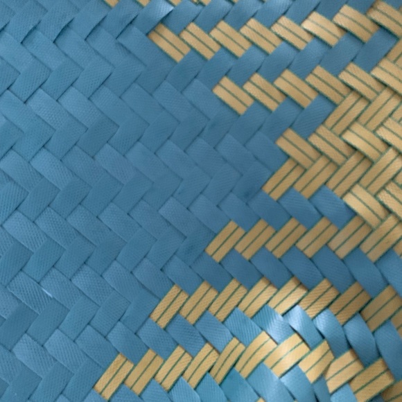 NWT Anthropologie Diamond woven Tote bag. Sky blue Adorable! See details - Picture 10 of 12